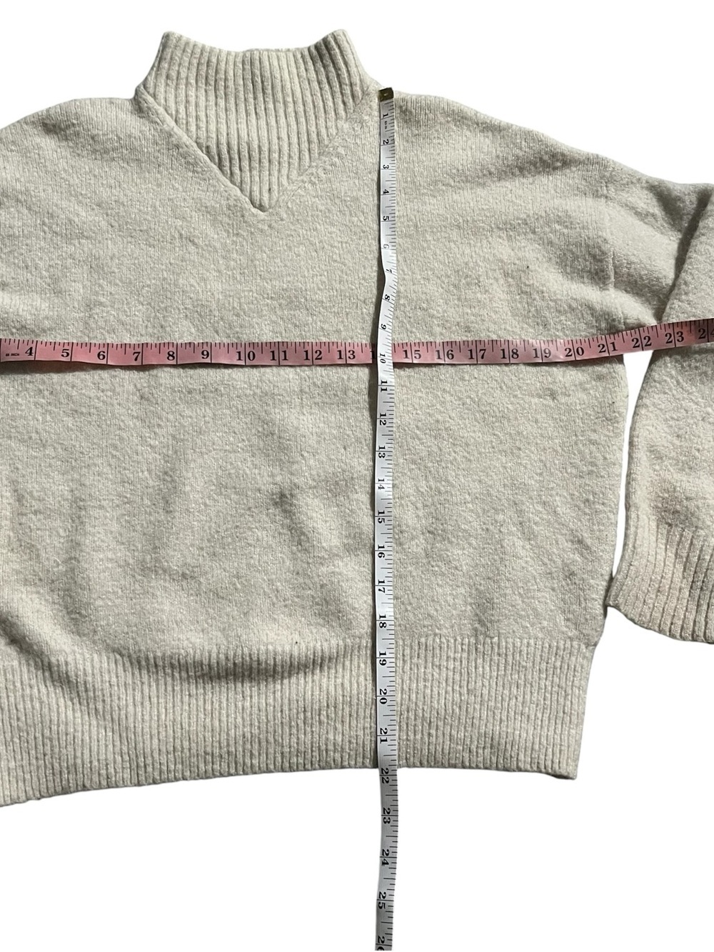 Madewell Dillon Mock Neck Cream Pullover Sweater Wool Alpaca Knit Size Small - Picture 4 of 7